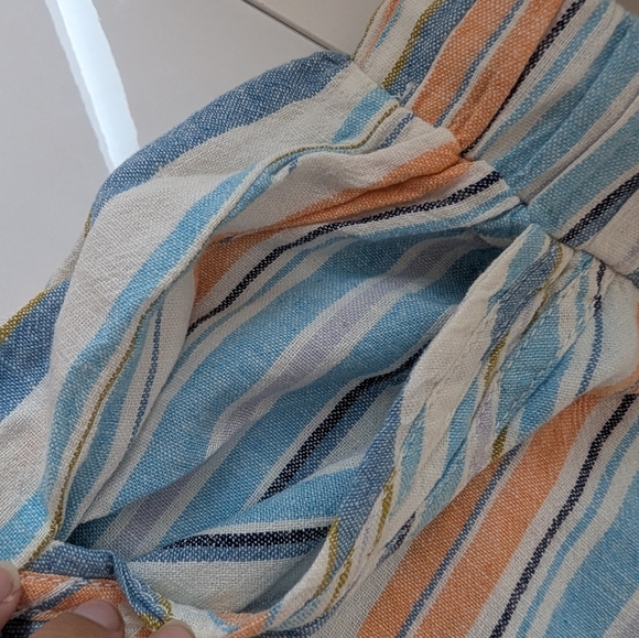 NWT! 🌈 BRIGGS NEW YORK ✨ Striped Linen Shorts(2)- SIZE L - Picture 3 of 9